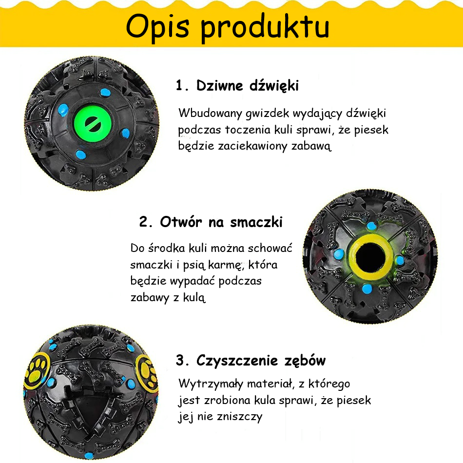 Graj Kula - zabawka dla psa wydająca dźwięki