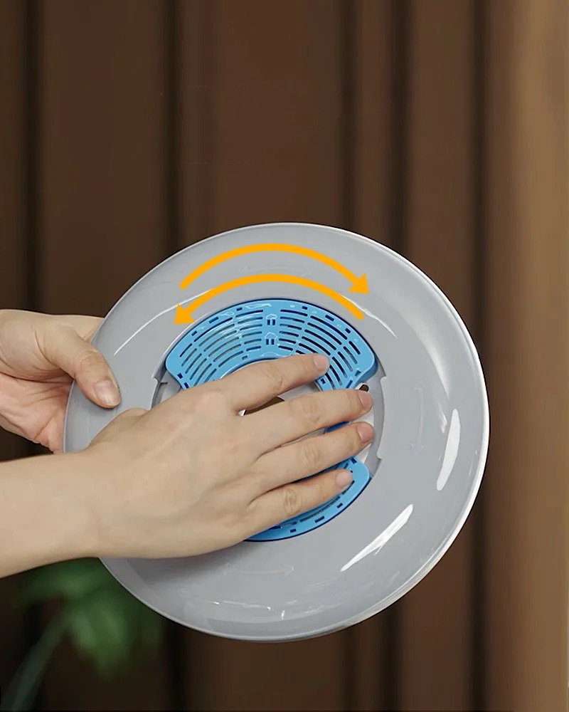 Miska antychlapiąca ze stali nierdzewnej z aktywnym filtrem do wody