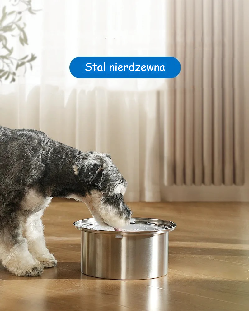 Miska antychlapiąca ze stali nierdzewnej z aktywnym filtrem do wody