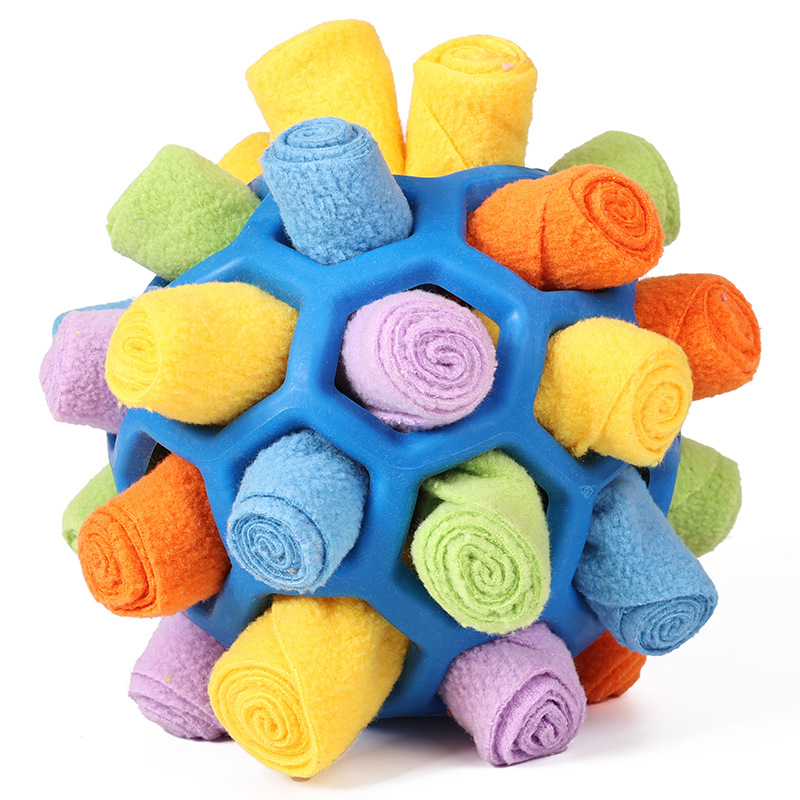 Szalone języczki Piłka węchowa dla psa kolorowa